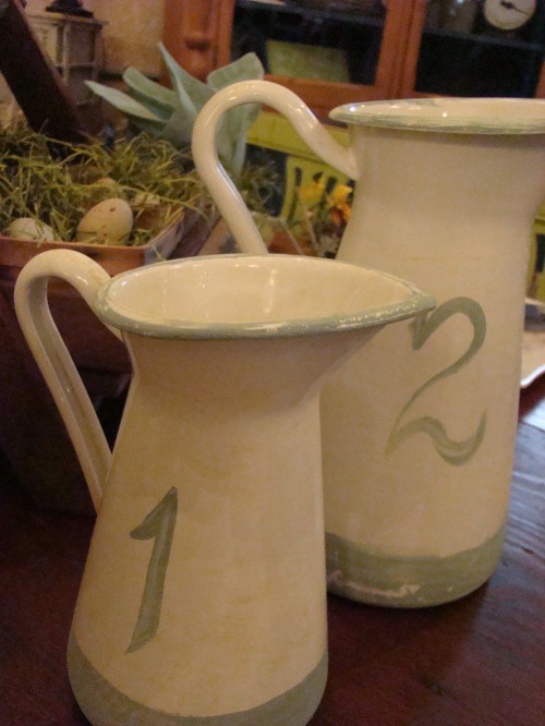 Handpainted color makes these pitchers must-haves.
